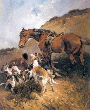unknow artist Classical hunting fox, Equestrian and Beautiful Horses, 035. oil painting image